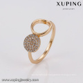 14854 New design fashion women jewelry number 8 shape paved CZ stone 18k gold color finger ring